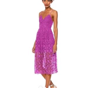 ASTR the Label Lace A-Line Midi Dress
